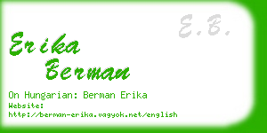 erika berman business card
